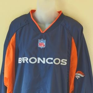 Men's Denver Broncos, Football,  Heavyweight Windbreaker. NFL Apparel. Large.